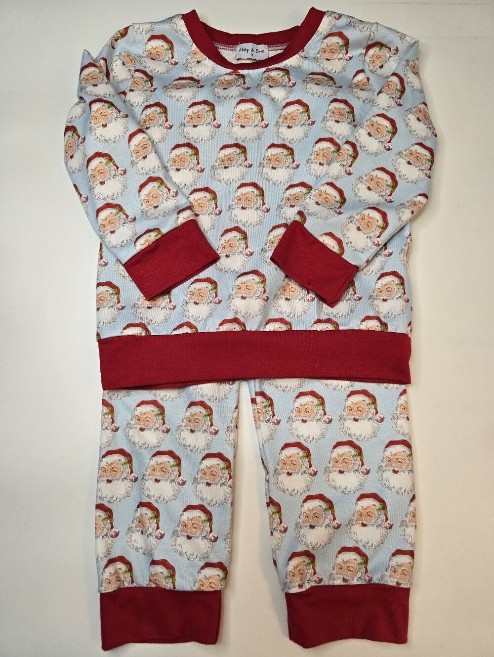 Abby & Evie Santa Print Set